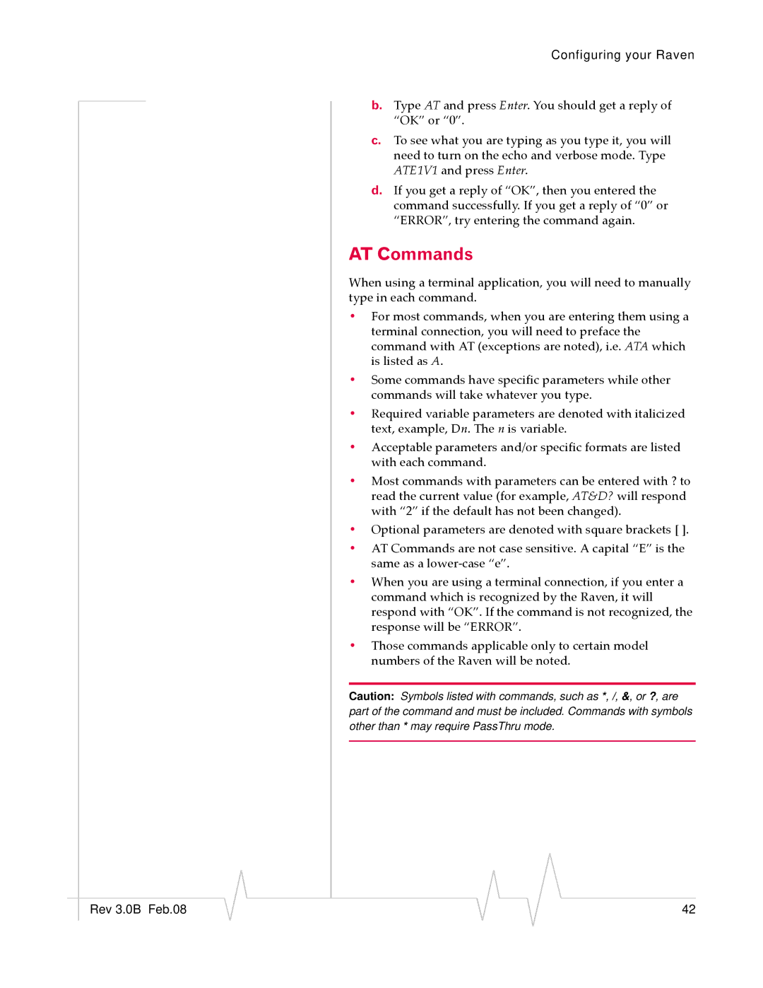 Sierra Raven EDGE manual AT Commands 