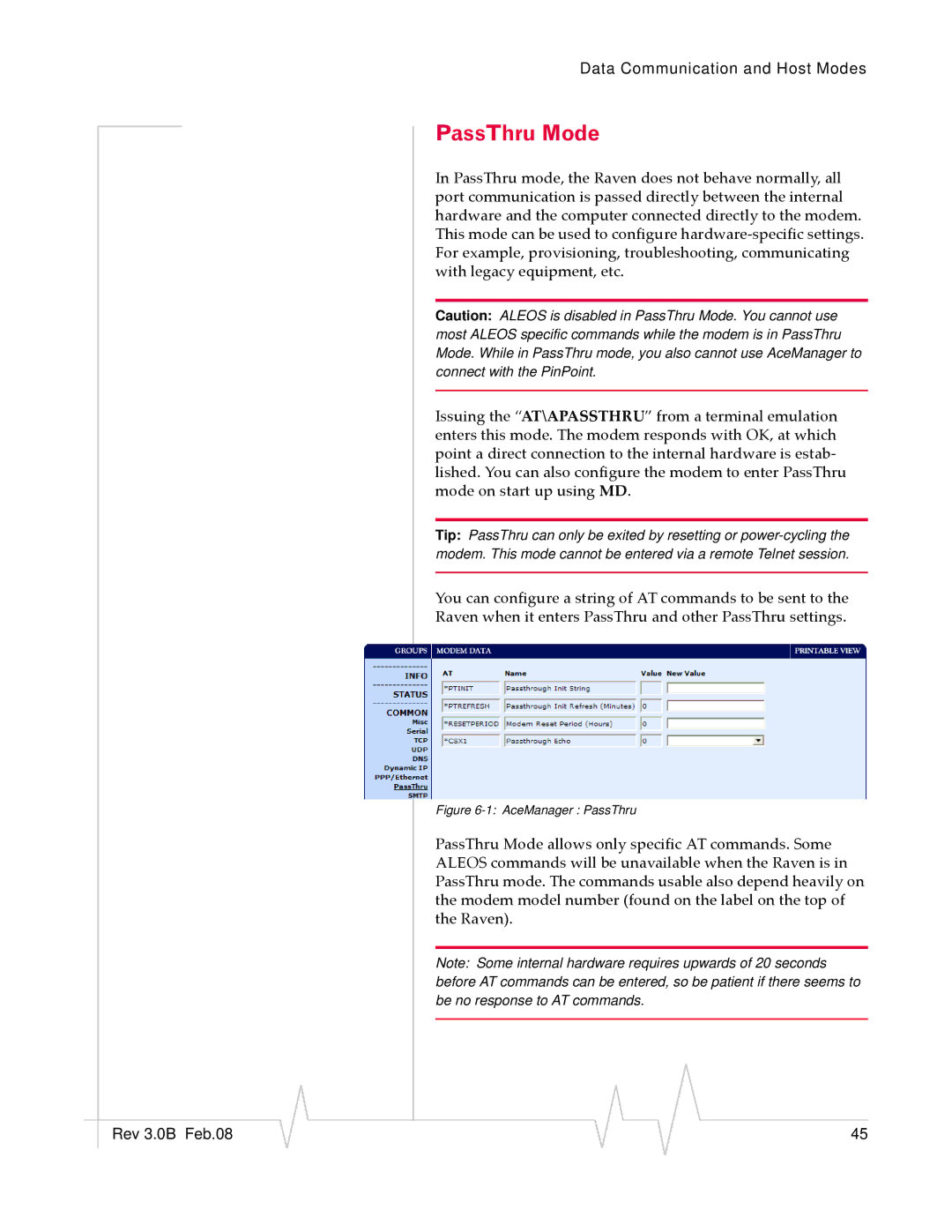 Sierra Raven EDGE manual PassThru Mode, AceManager PassThru 