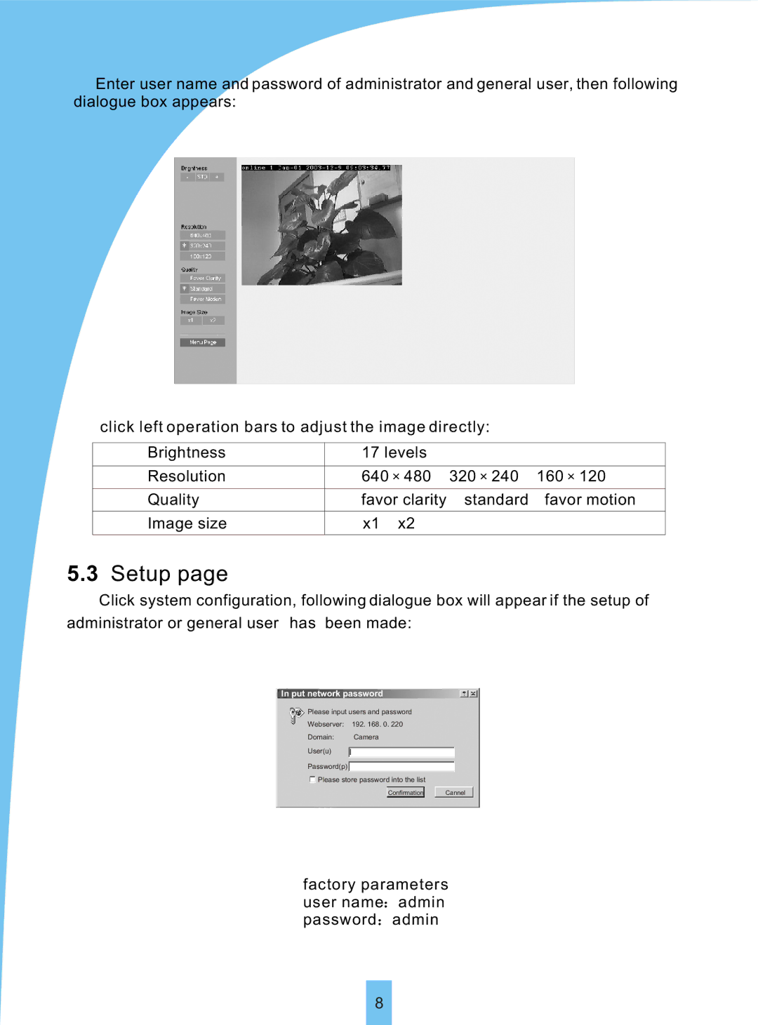 Sierra VSP 3001 manual Setup 