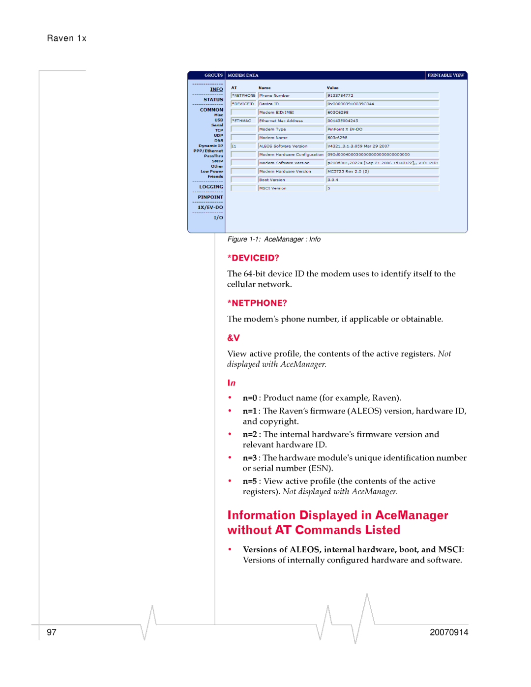 Sierra Wireless 20070914 manual Deviceid?, Netphone? 