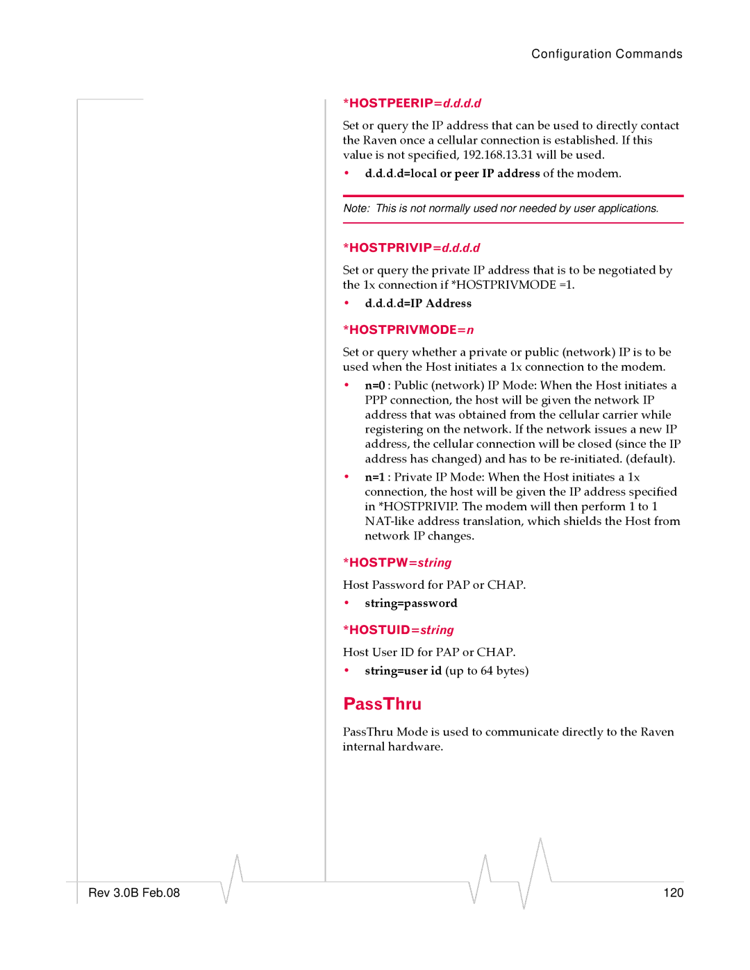 Sierra Wireless 20070914 manual PassThru, D.d=local or peer IP address of the modem, String=password 