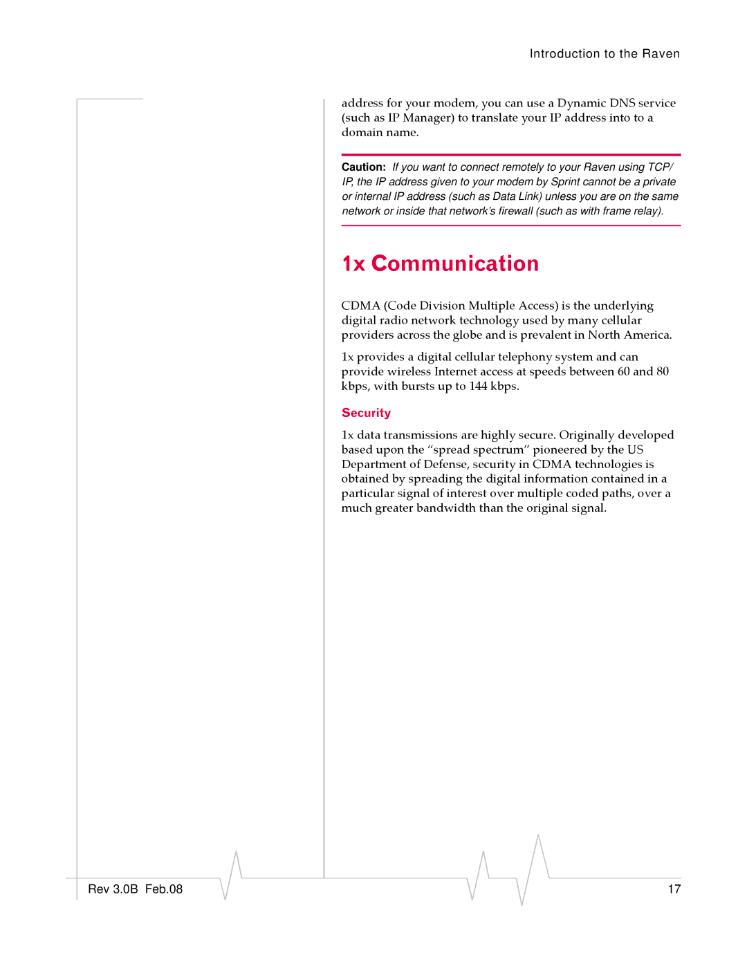 Sierra Wireless 20070914 manual 1x Communication, Security 