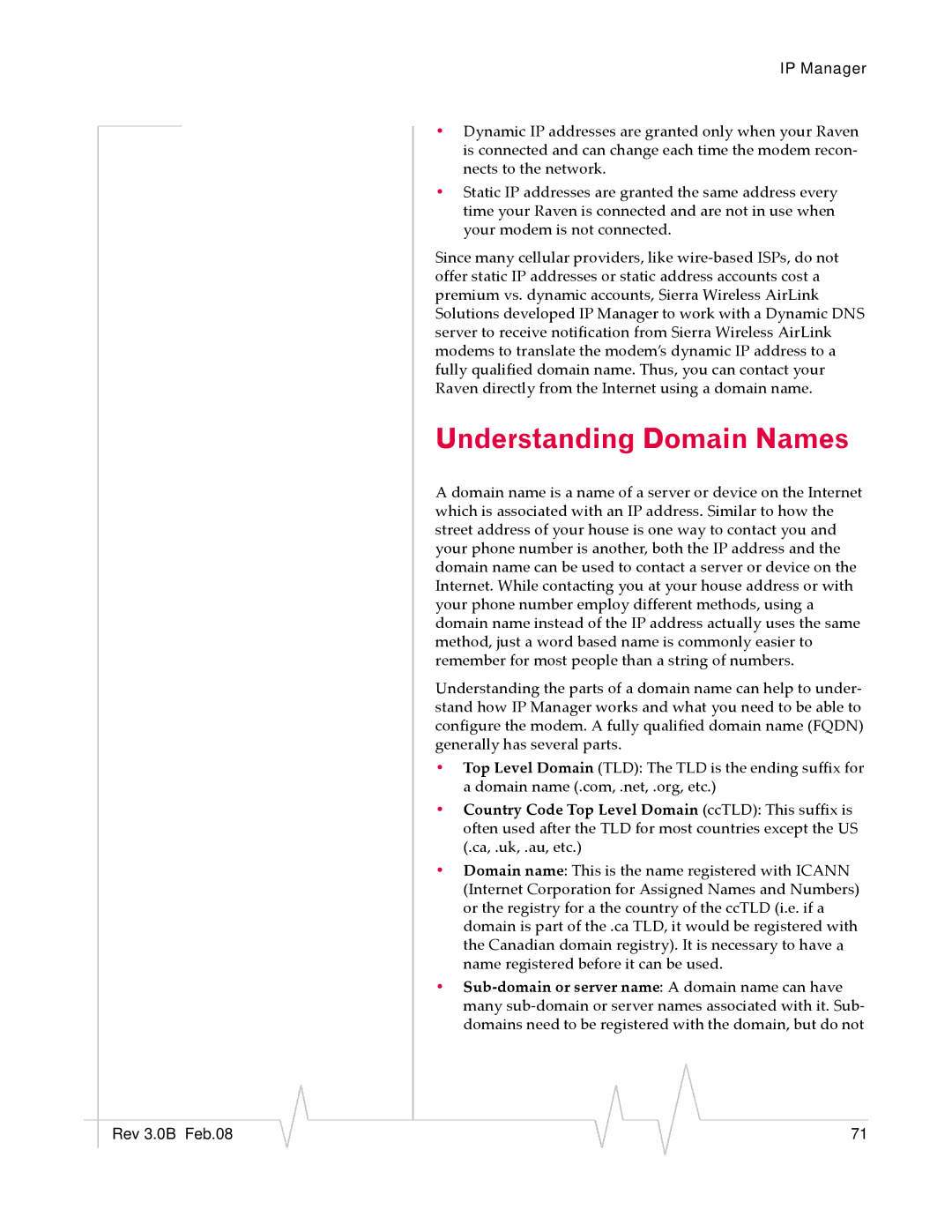 Sierra Wireless 20070914 manual Understanding Domain Names 