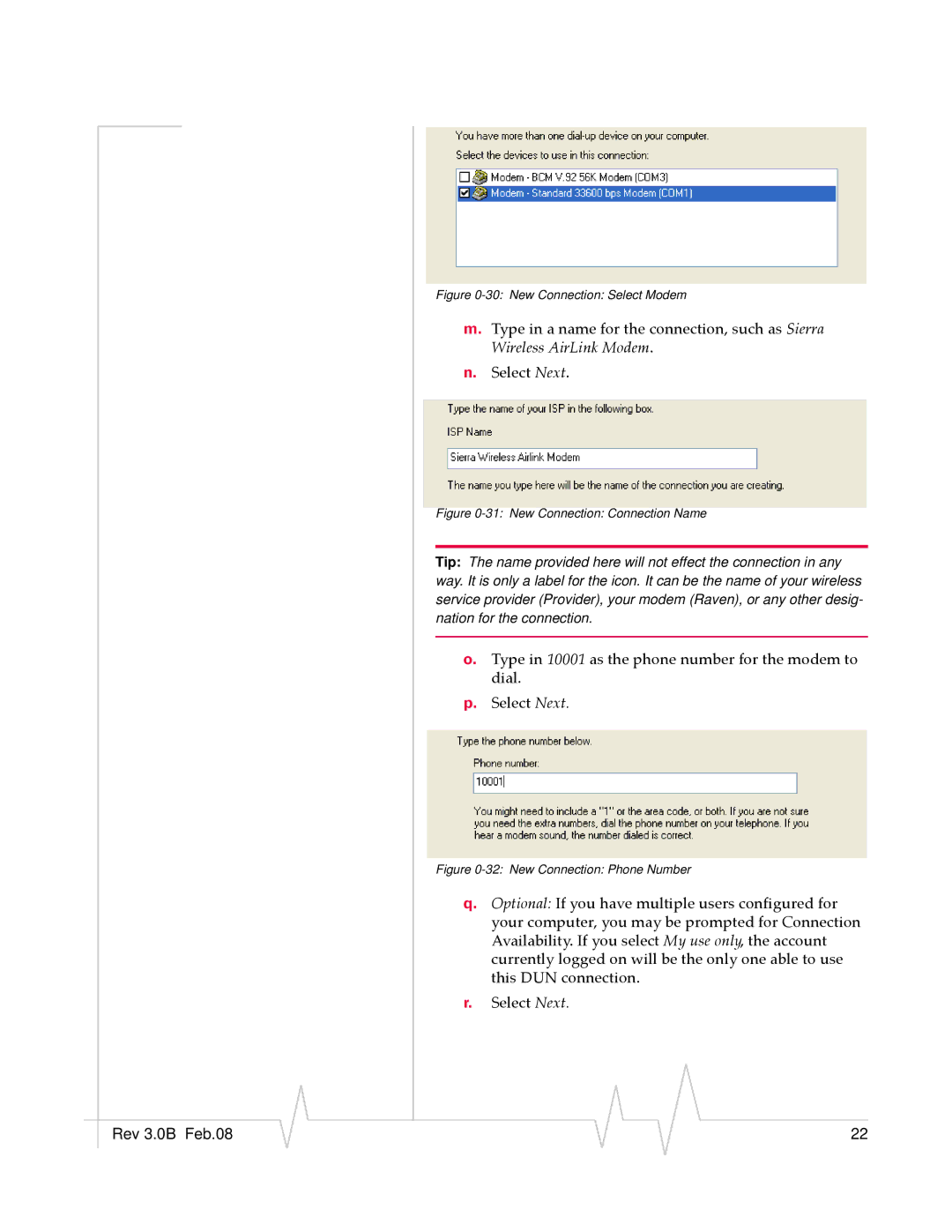 Sierra Wireless 20070914 quick start New Connection Select Modem 
