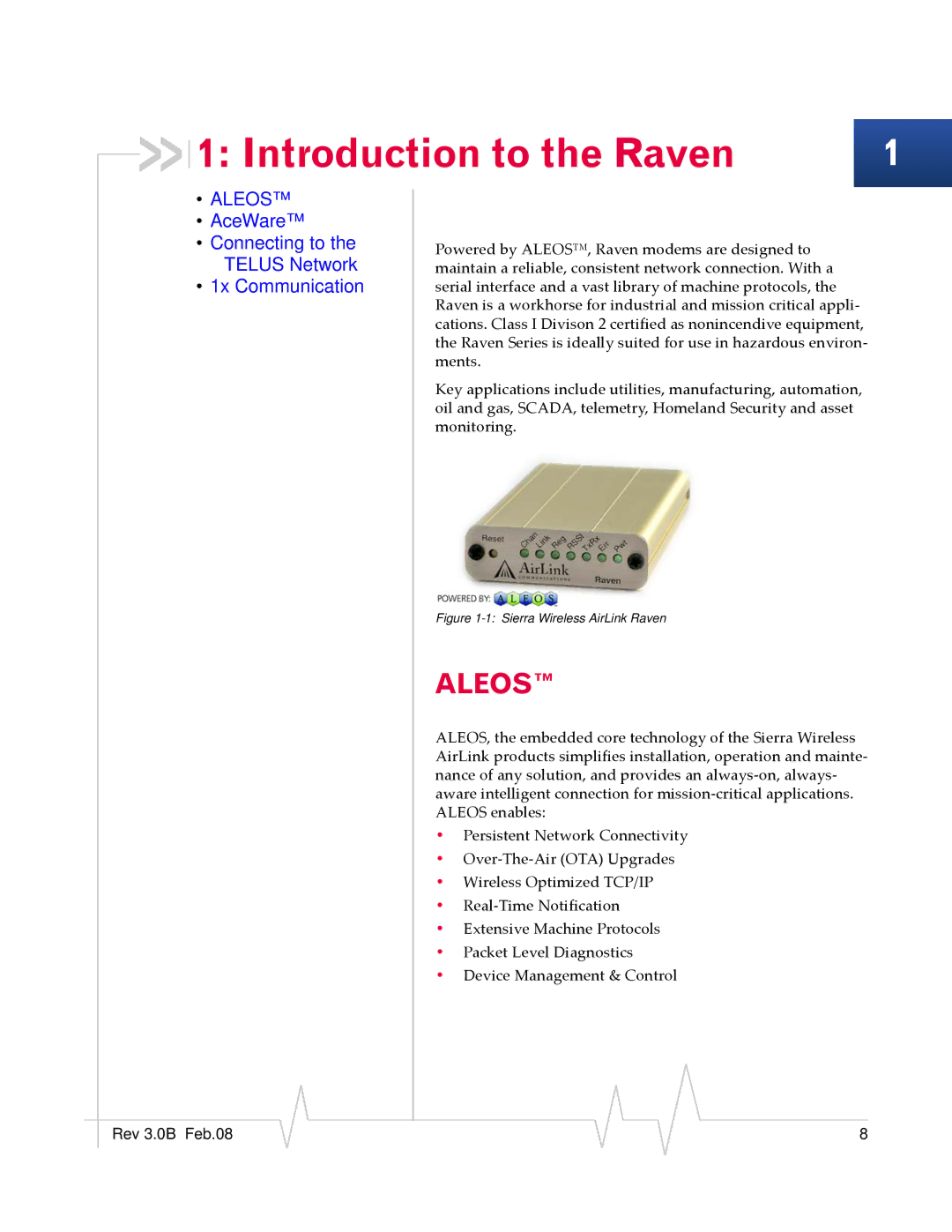 Sierra Wireless 20070914 manual Introduction to the Raven, Aleos 