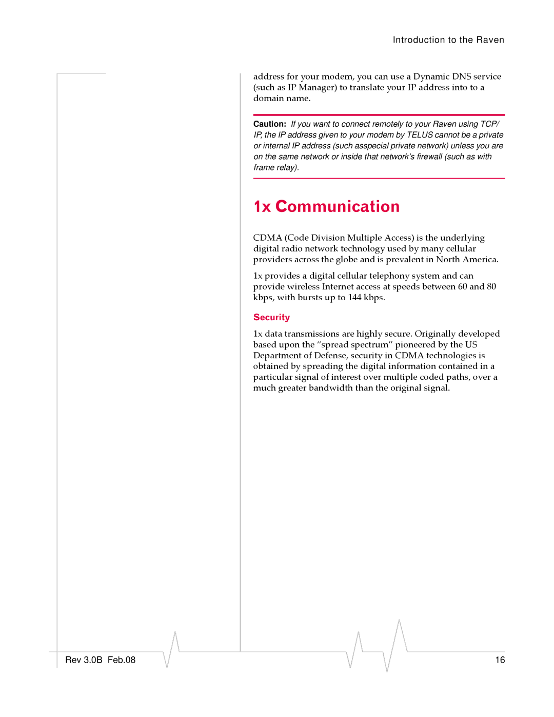 Sierra Wireless 20070914 manual 1x Communication, Security 