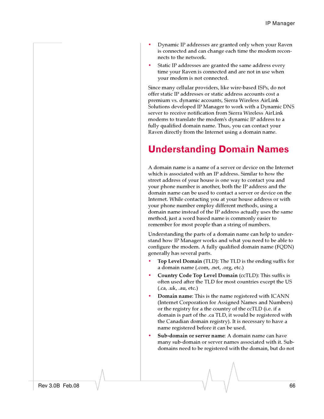 Sierra Wireless 20070914 manual Understanding Domain Names 