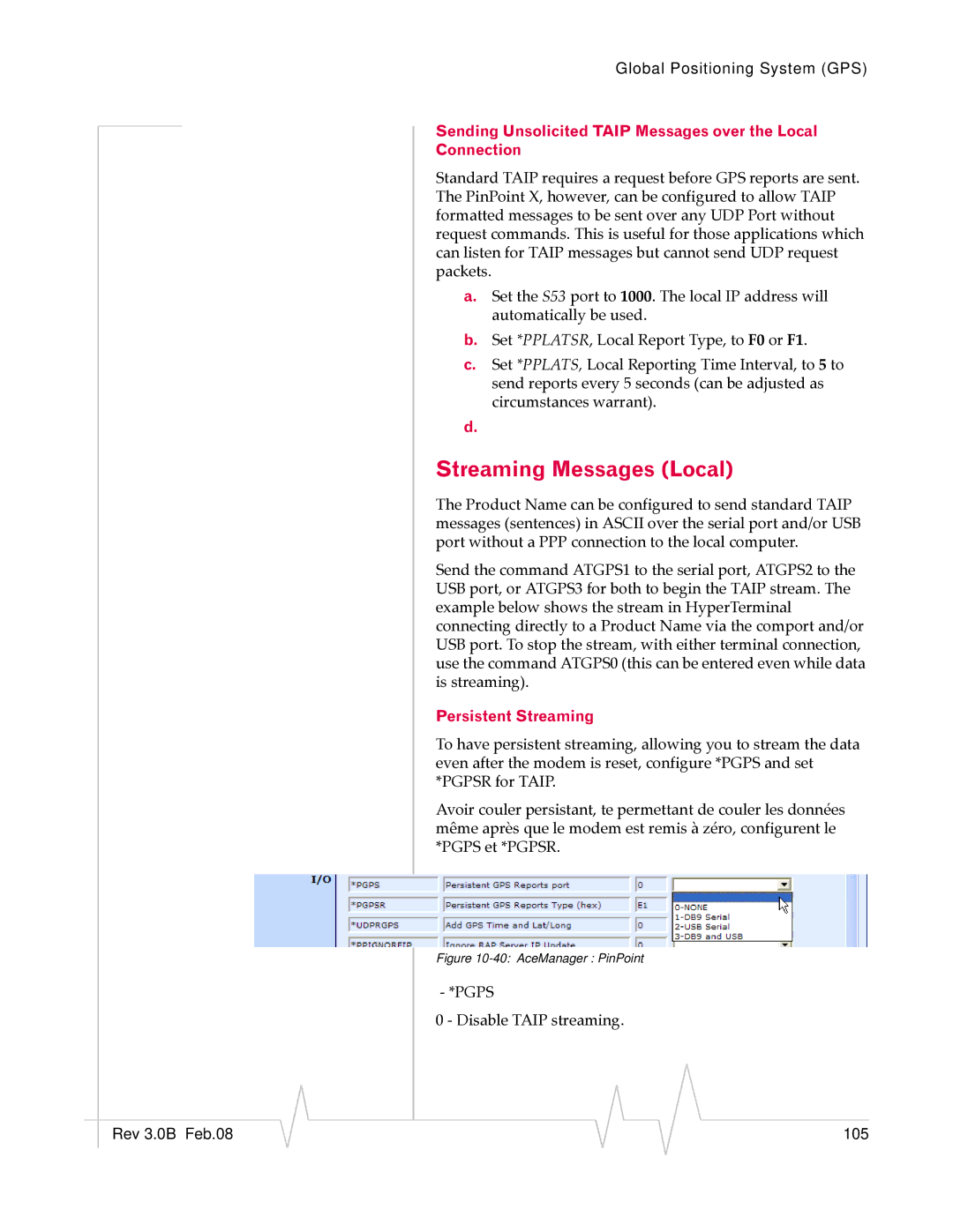 Sierra Wireless 20070914 manual Sending Unsolicited Taip Messages over the Local Connection, ‐ *Pgps 