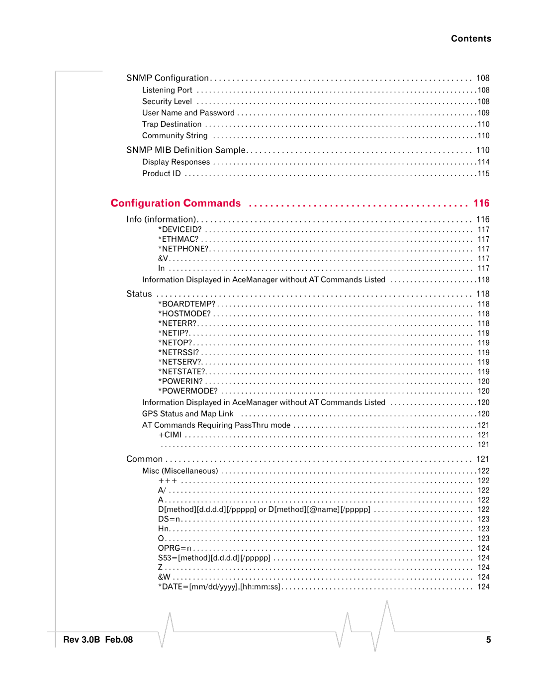 Sierra Wireless 20070914 manual Configuration Commands 