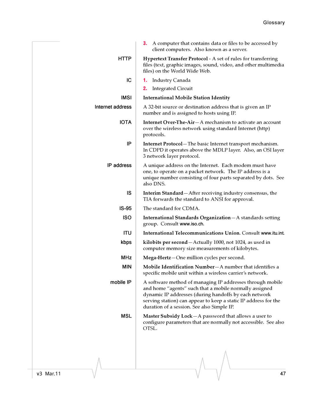 Sierra Wireless 2130374 v3 International Mobile Station Identity, International Standards Organization-A standards setting 