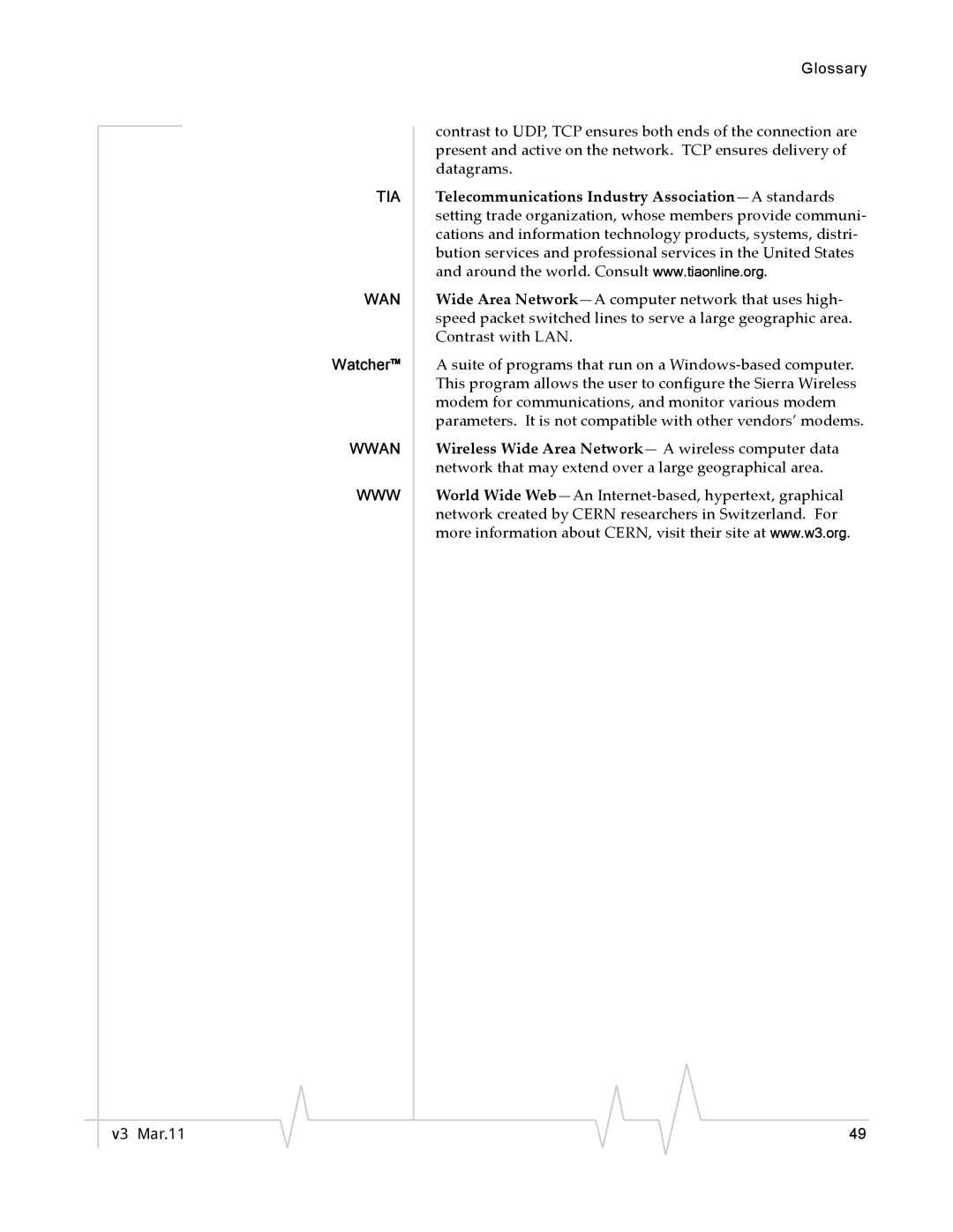 Sierra Wireless 2130374 v3 manual Tia Wan 