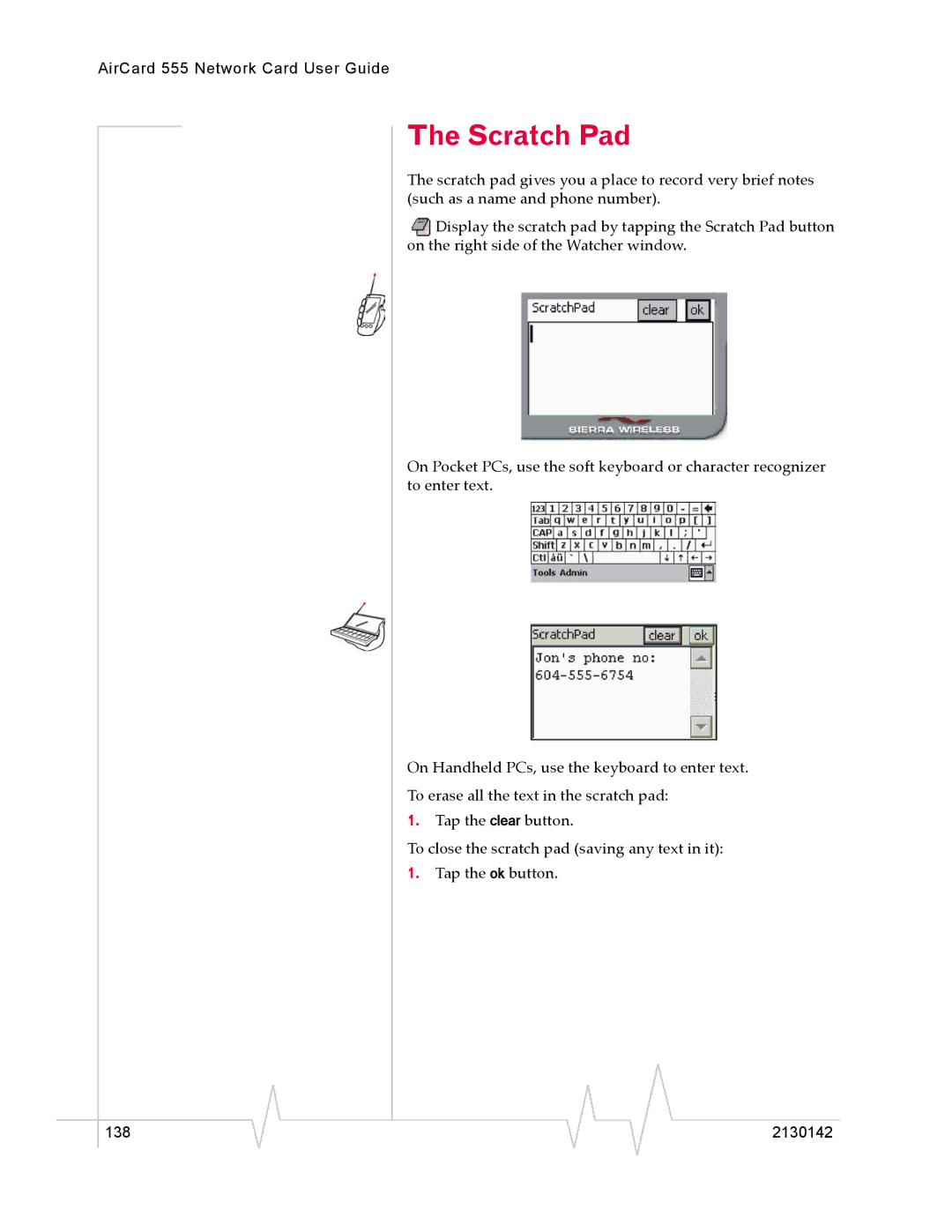 Sierra Wireless 555 manual 138 2130142 