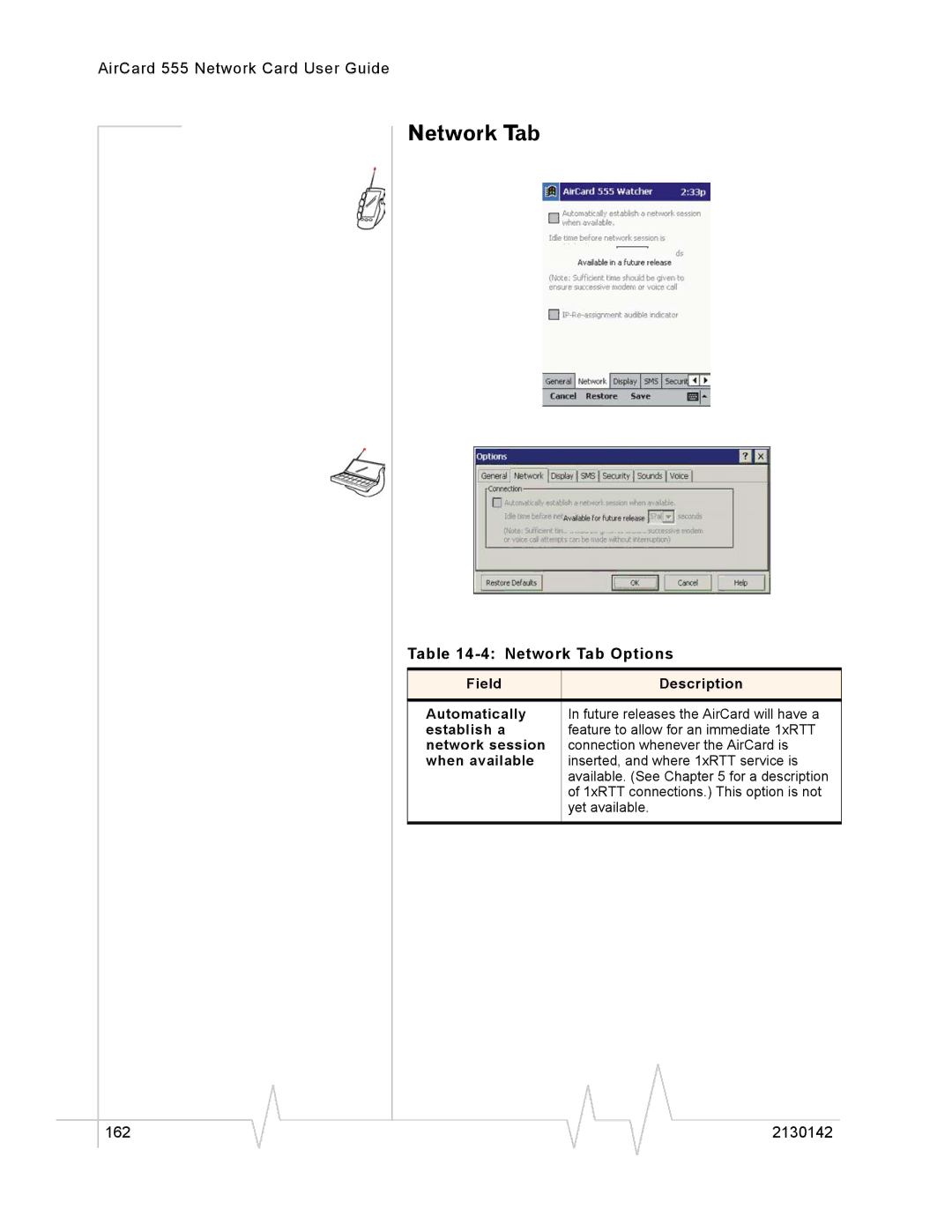 Sierra Wireless 555 manual 162 2130142 