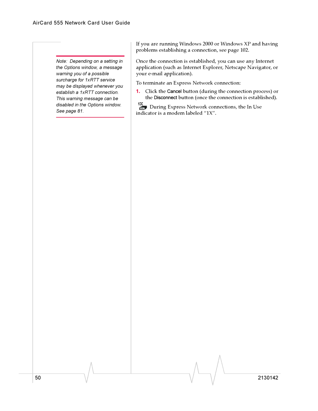 Sierra Wireless manual AirCard 555 Network Card User Guide 