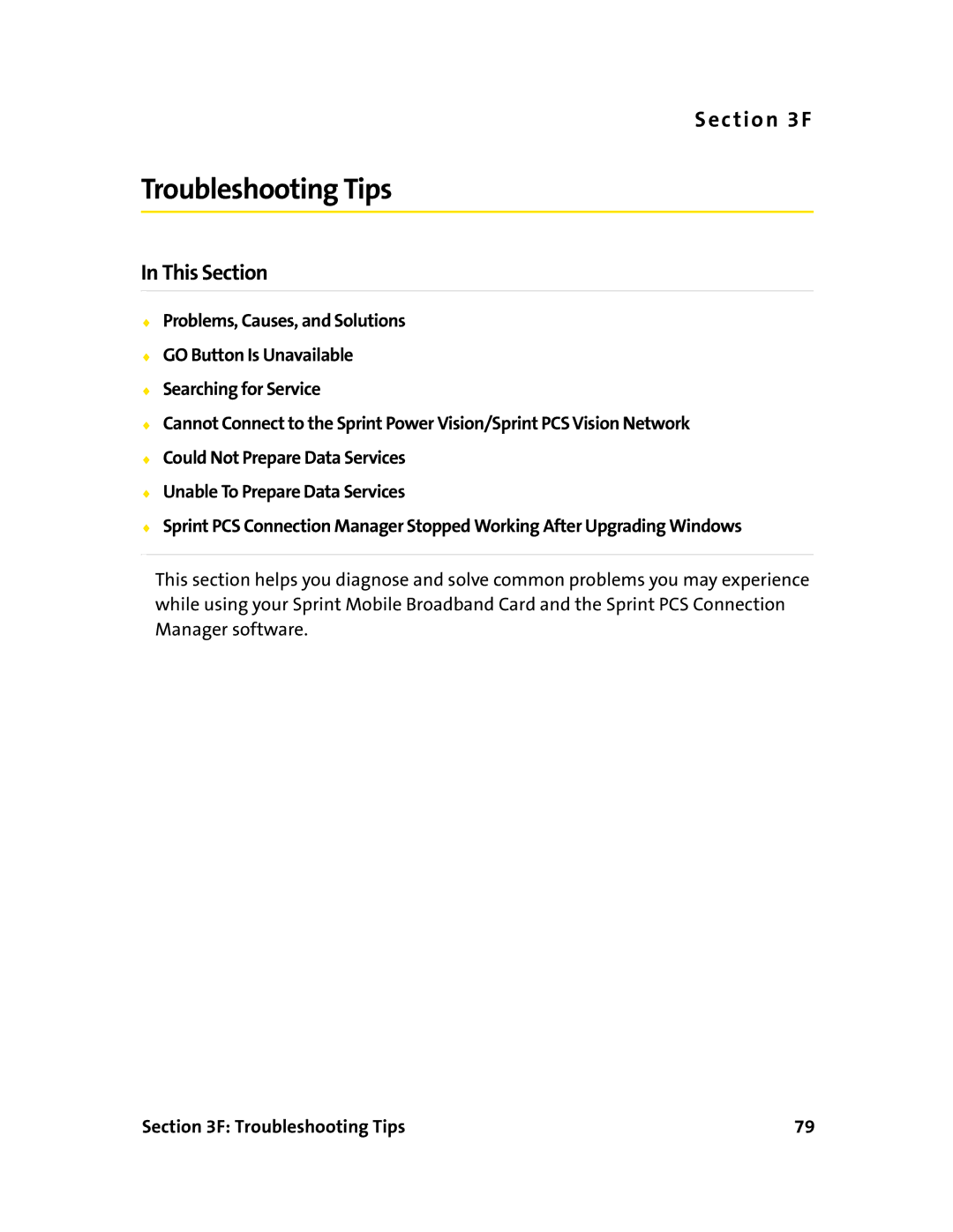 Sierra Wireless 595 manual Troubleshooting Tips 