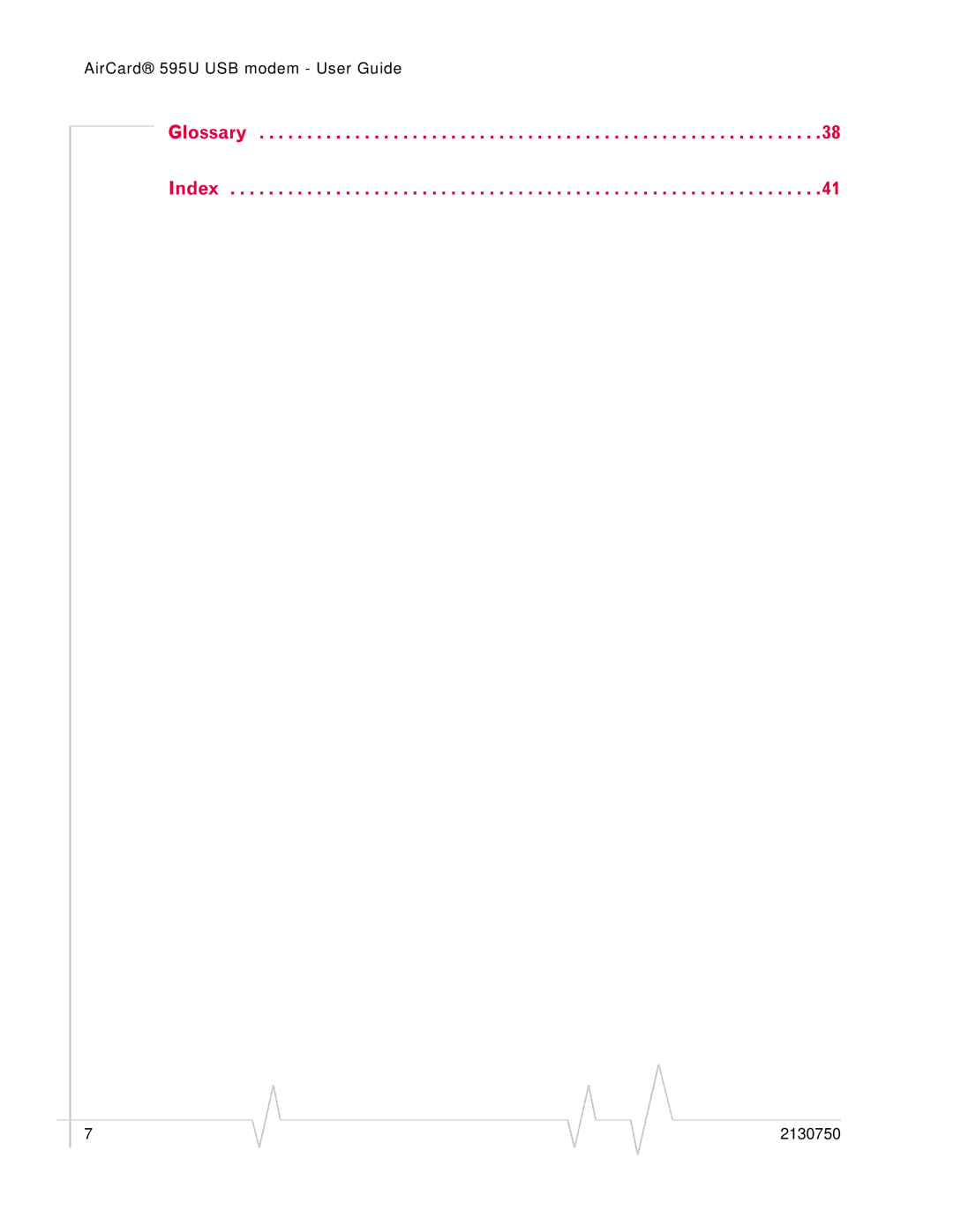 Sierra Wireless 595U manual Glossary Index 