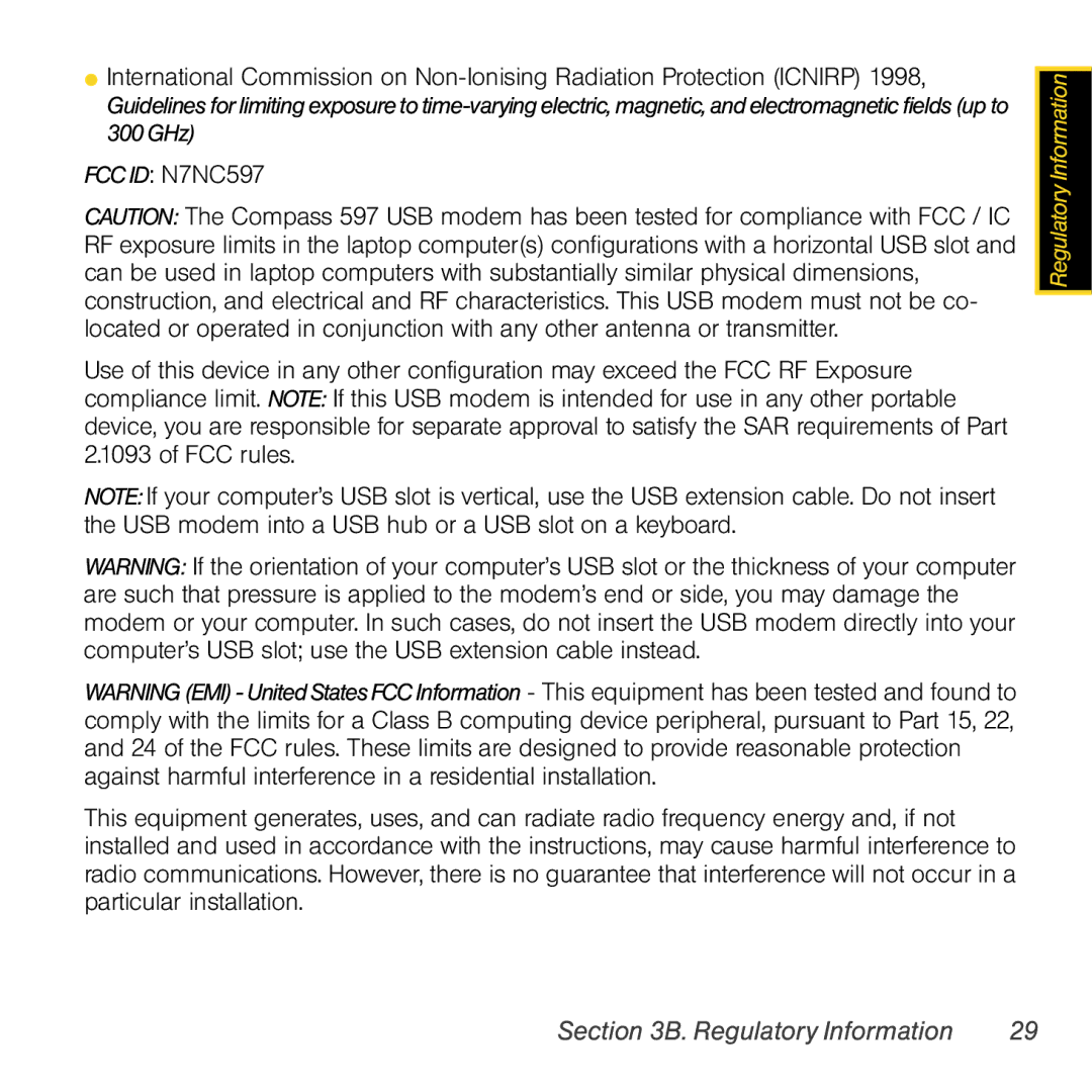 Sierra Wireless quick start FCC ID N7NC597 