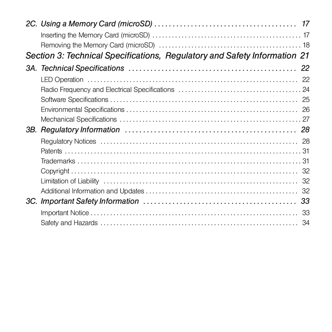 Sierra Wireless 597 quick start Technical Specifications, Regulatory and Safety Information 