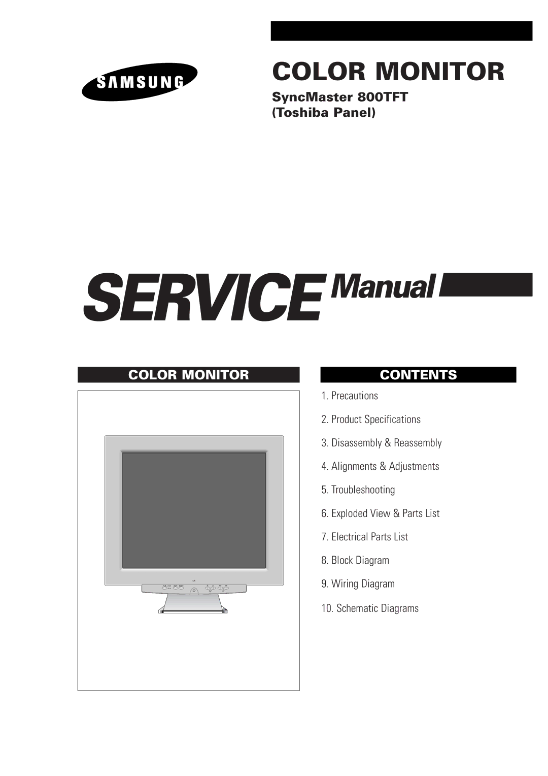 Sierra Wireless 800TFT specifications Color Monitor 