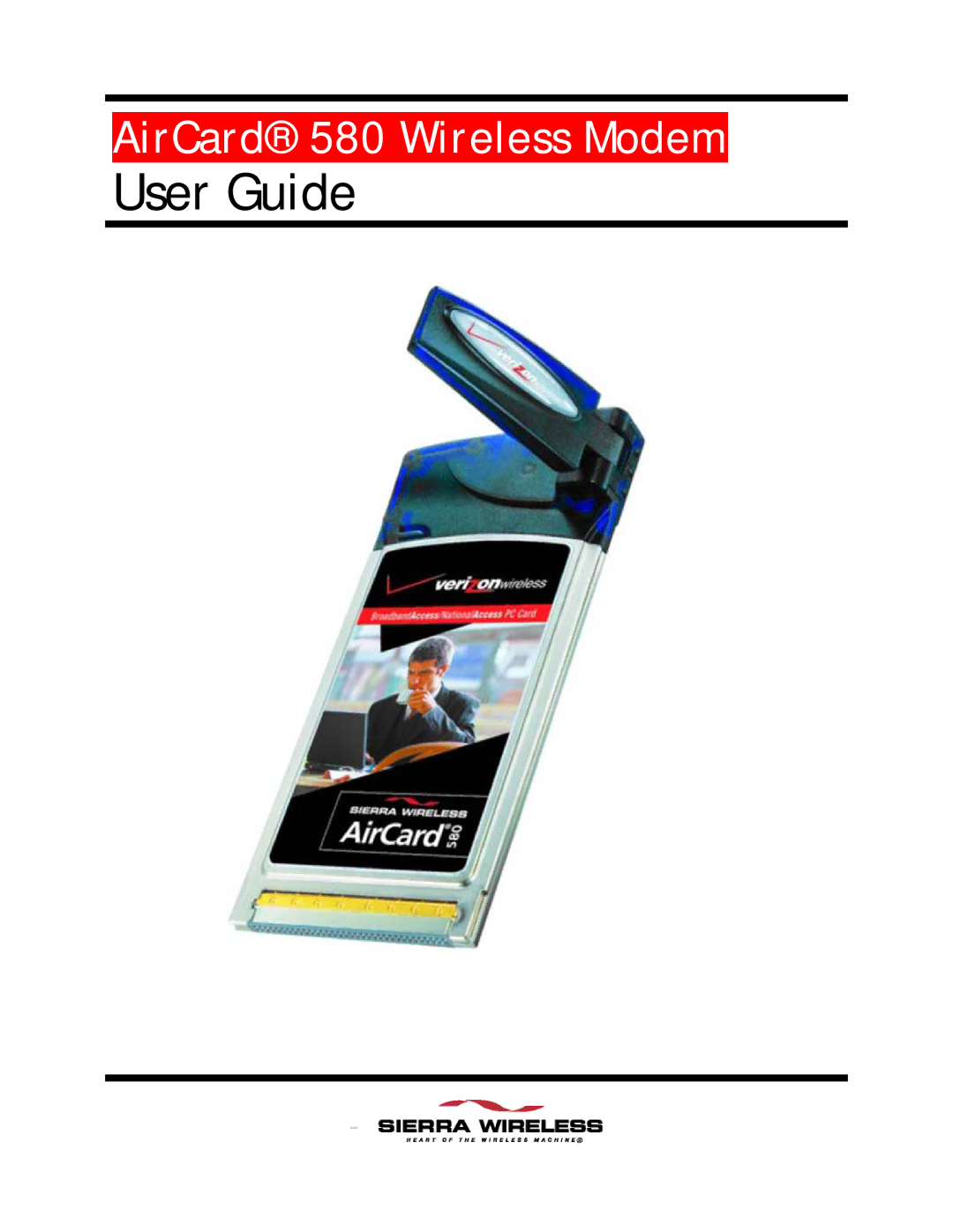 Sierra Wireless AirCard 580 manual User Guide 