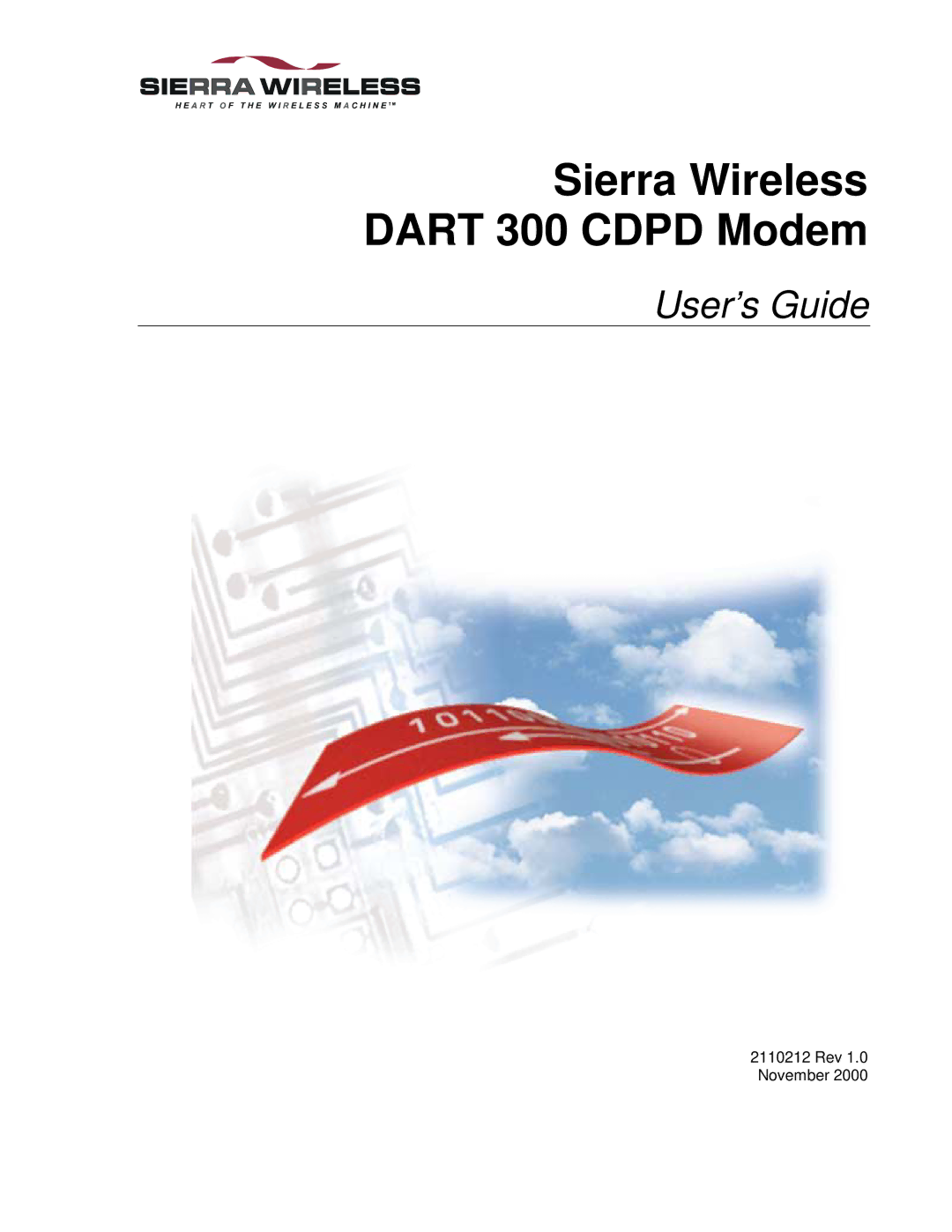 Sierra Wireless DART 300 manual Sierra Wireless Dart 300 Cdpd Modem, Rev November 