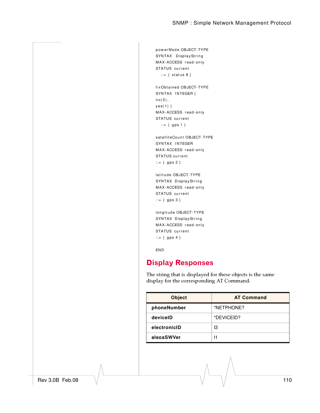 Sierra Wireless EV-DO manual Display Responses 