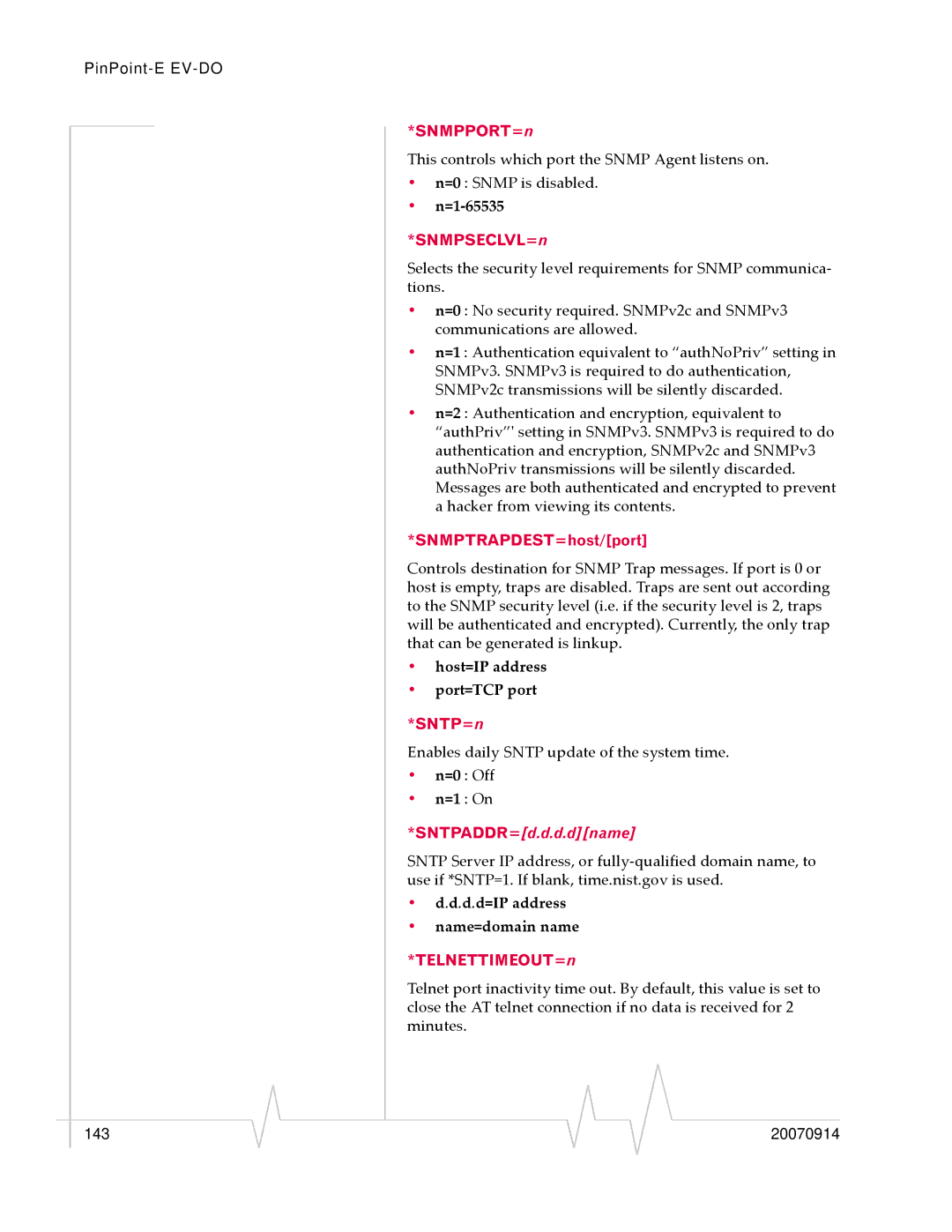 Sierra Wireless EV-DO manual Host=IP address Port=TCP port, =1 On 