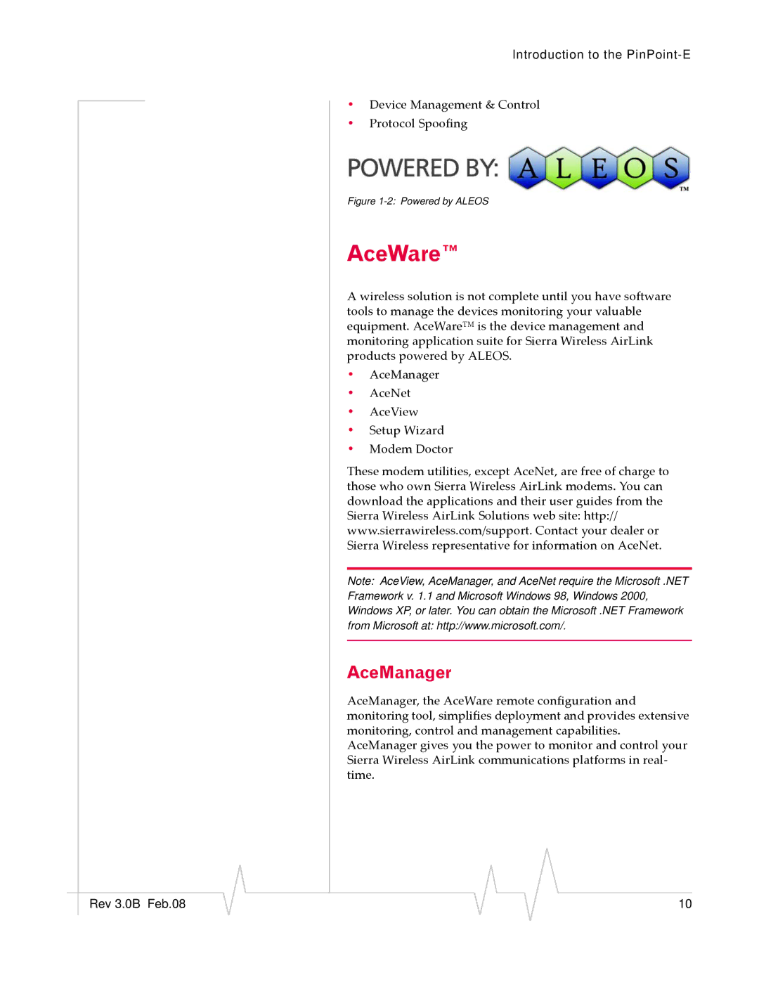 Sierra Wireless EV-DO manual AceWare, AceManager 