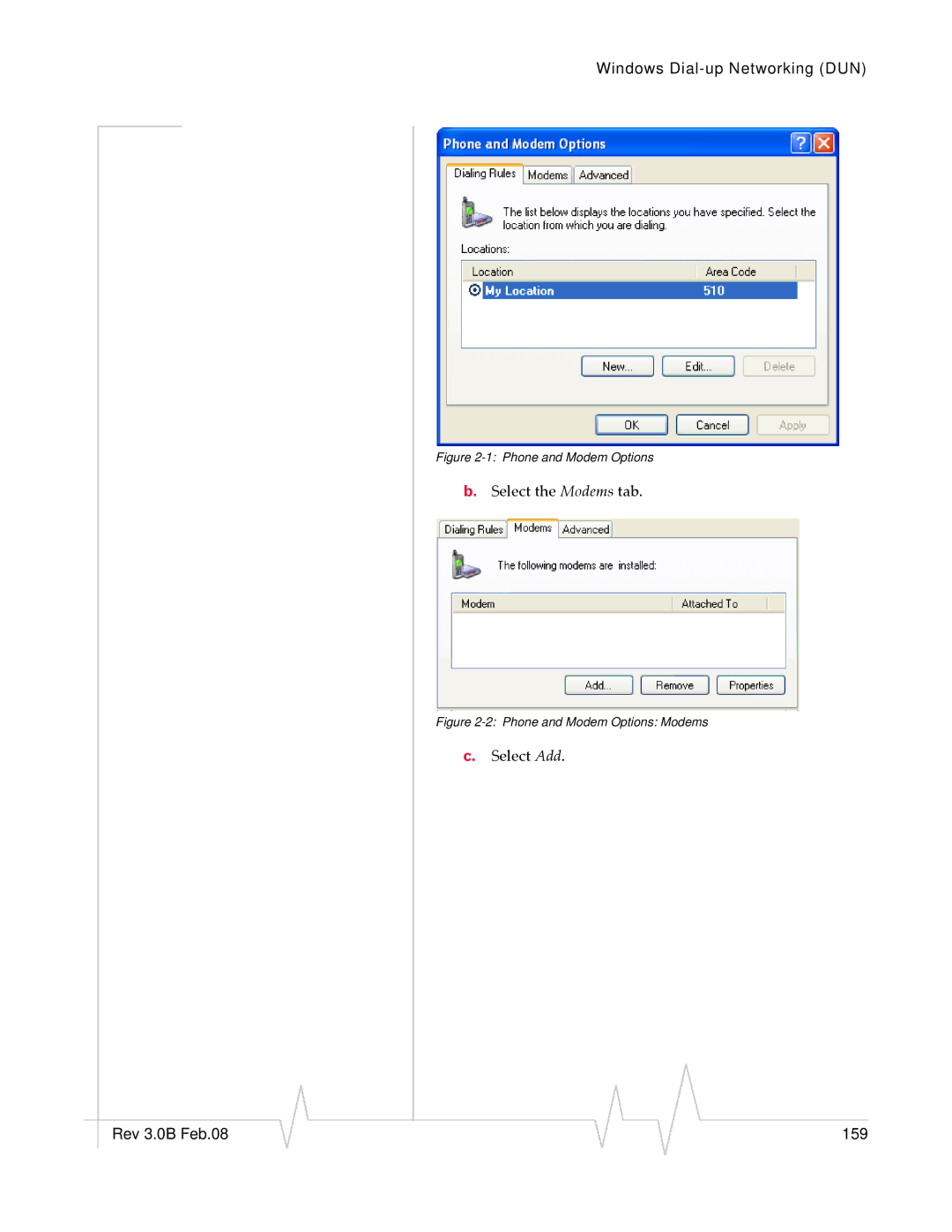 Sierra Wireless EV-DO manual Select the Modems tab 