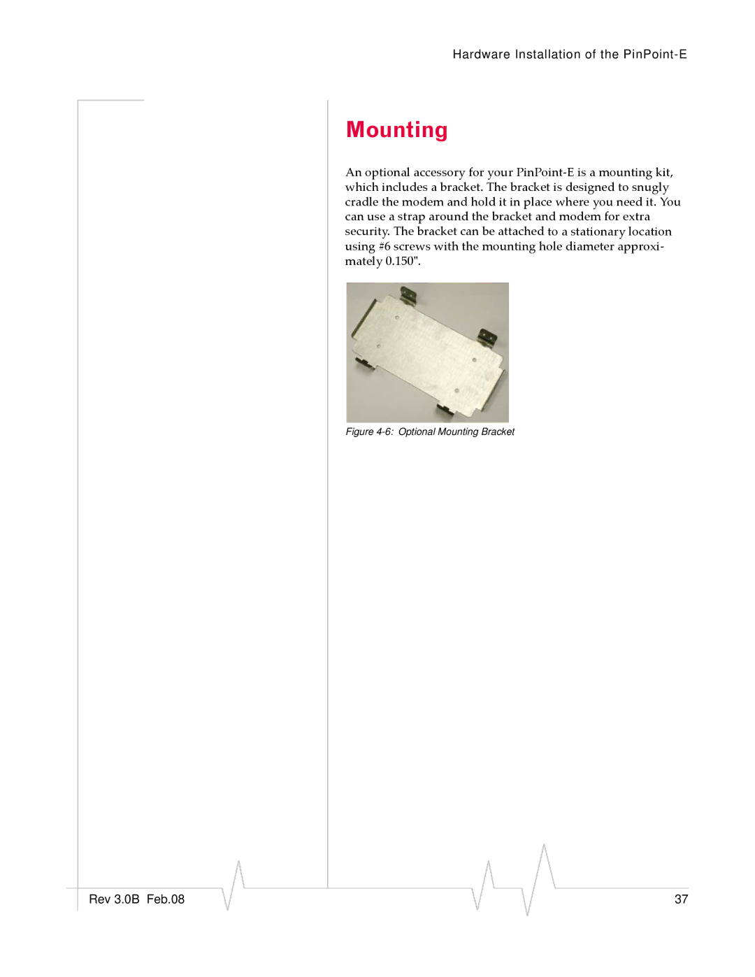 Sierra Wireless EV-DO manual Optional Mounting Bracket 