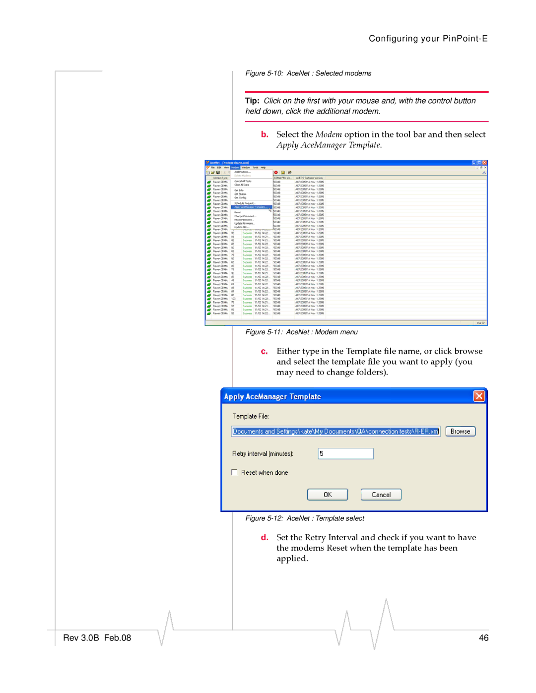 Sierra Wireless EV-DO manual AceNet Selected modems 