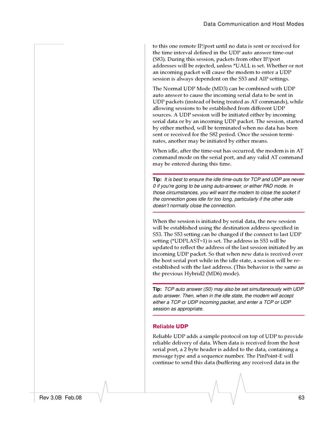 Sierra Wireless EV-DO manual Reliable UDP 