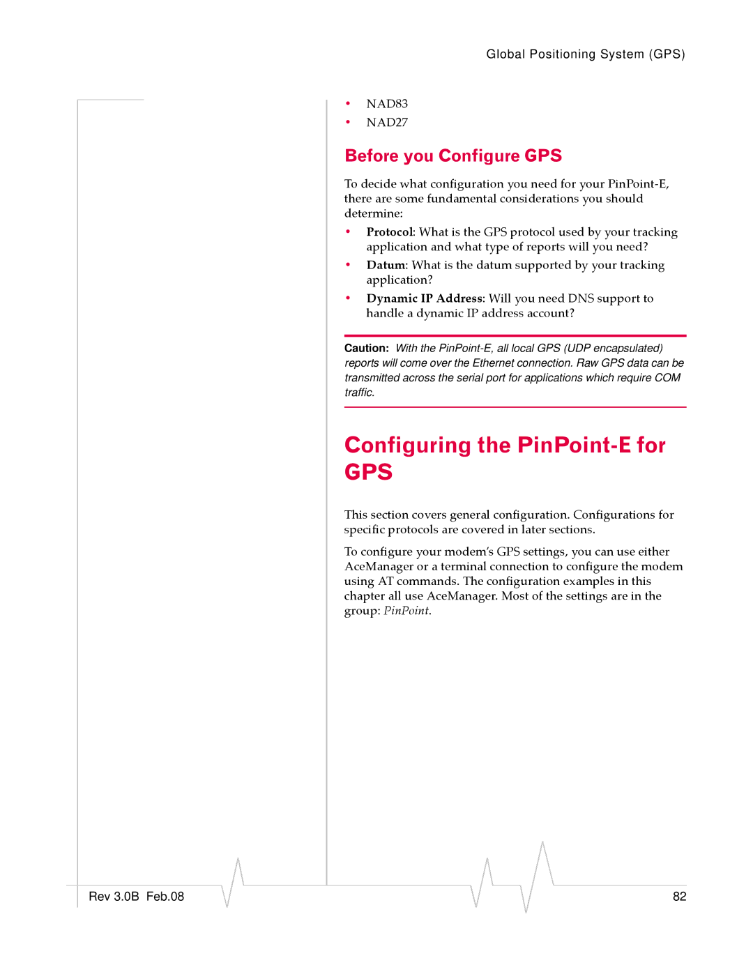 Sierra Wireless EV-DO manual Configuring the PinPoint-E for, Before you Configure GPS 