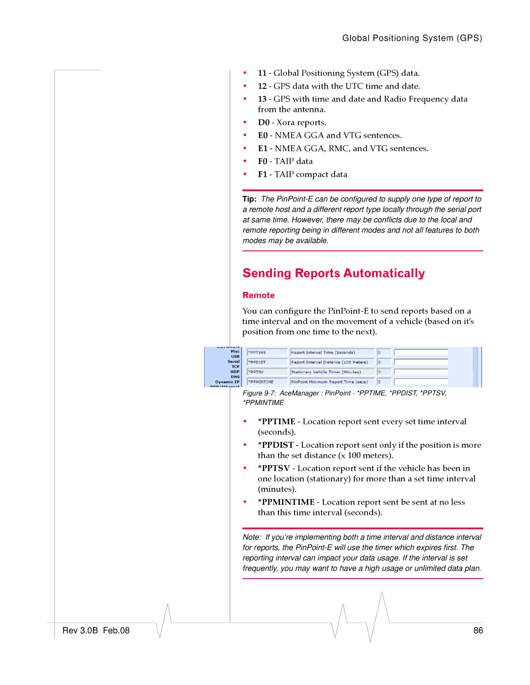 Sierra Wireless EV-DO manual Sending Reports Automatically, Remote 