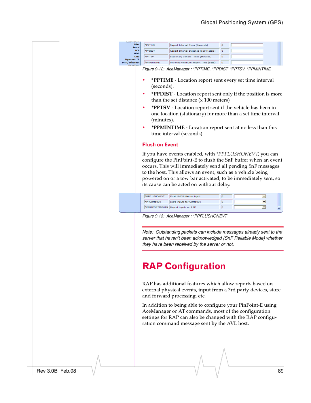 Sierra Wireless EV-DO manual RAP Configuration, Flush on Event 