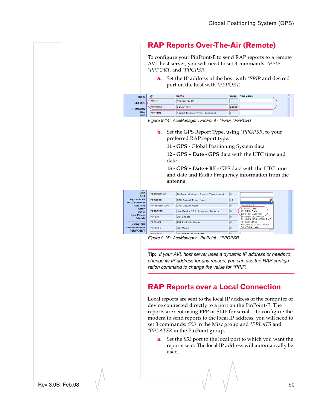 Sierra Wireless EV-DO manual RAP Reports Over-The-Air Remote, RAP Reports over a Local Connection 