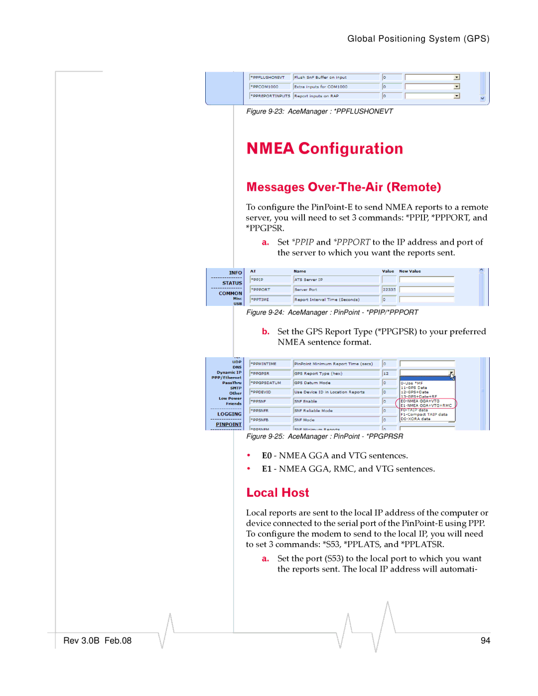 Sierra Wireless EV-DO manual Nmea Configuration, Messages Over-The-Air Remote 