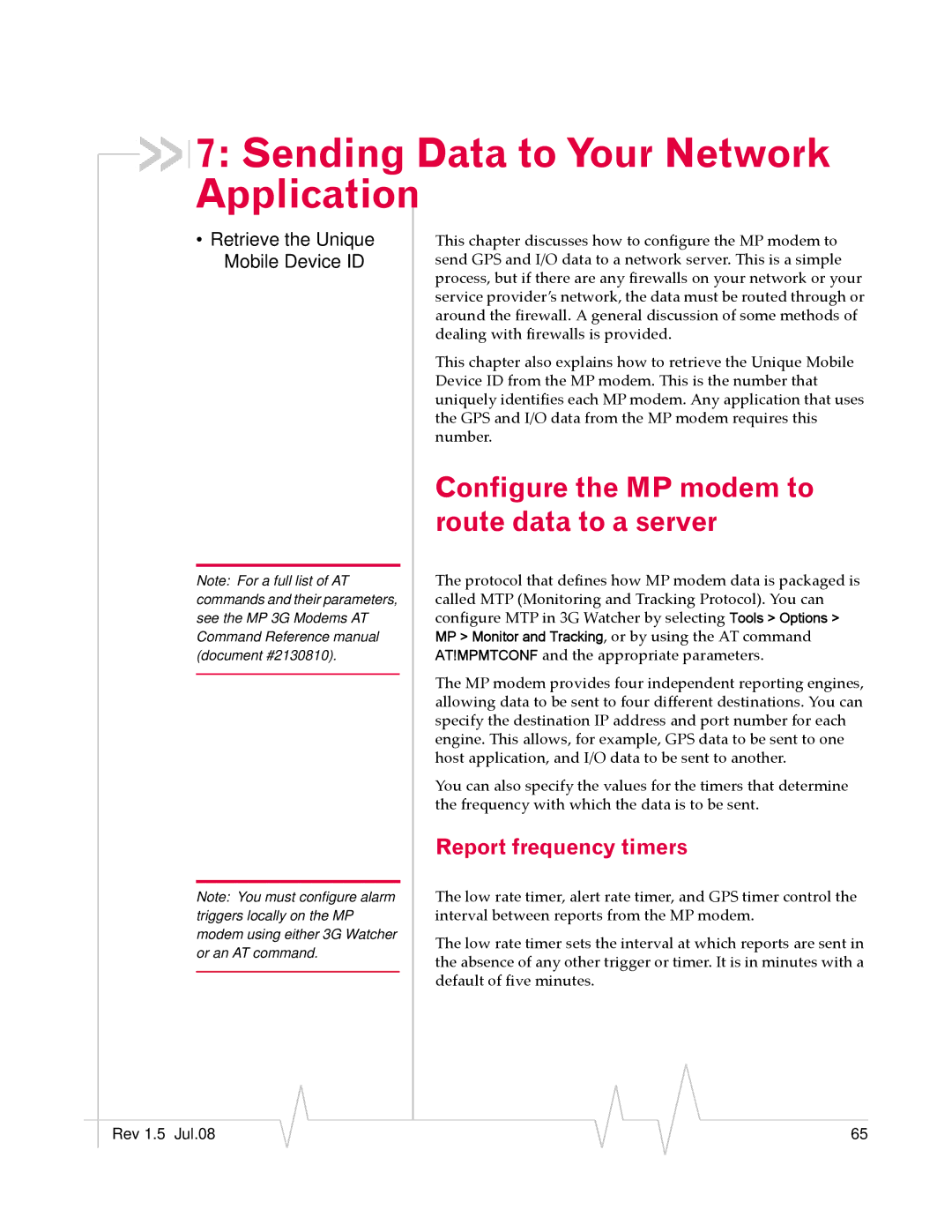 Sierra Wireless MP 875 manual Sending Data to Your Network Application, Configure the MP modem to, Route data to a server 