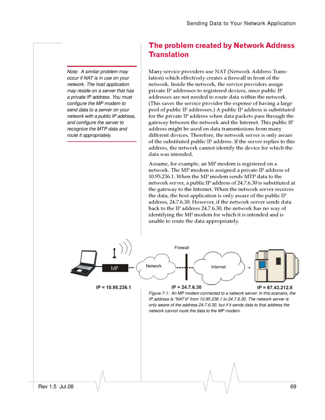 Sierra Wireless MP 875 manual Problem created by Network Address Translation 