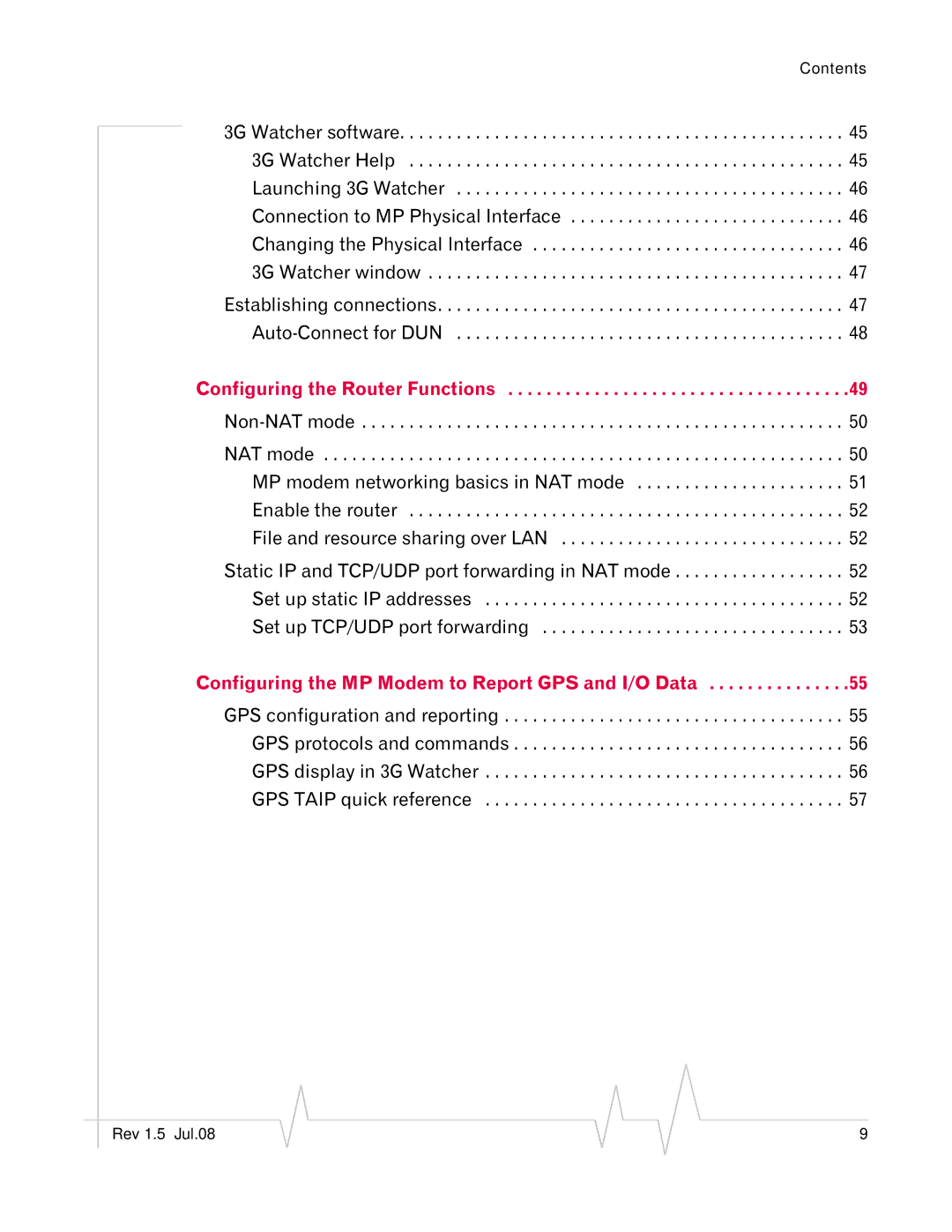 Sierra Wireless MP 875 manual Configuring the Router Functions 