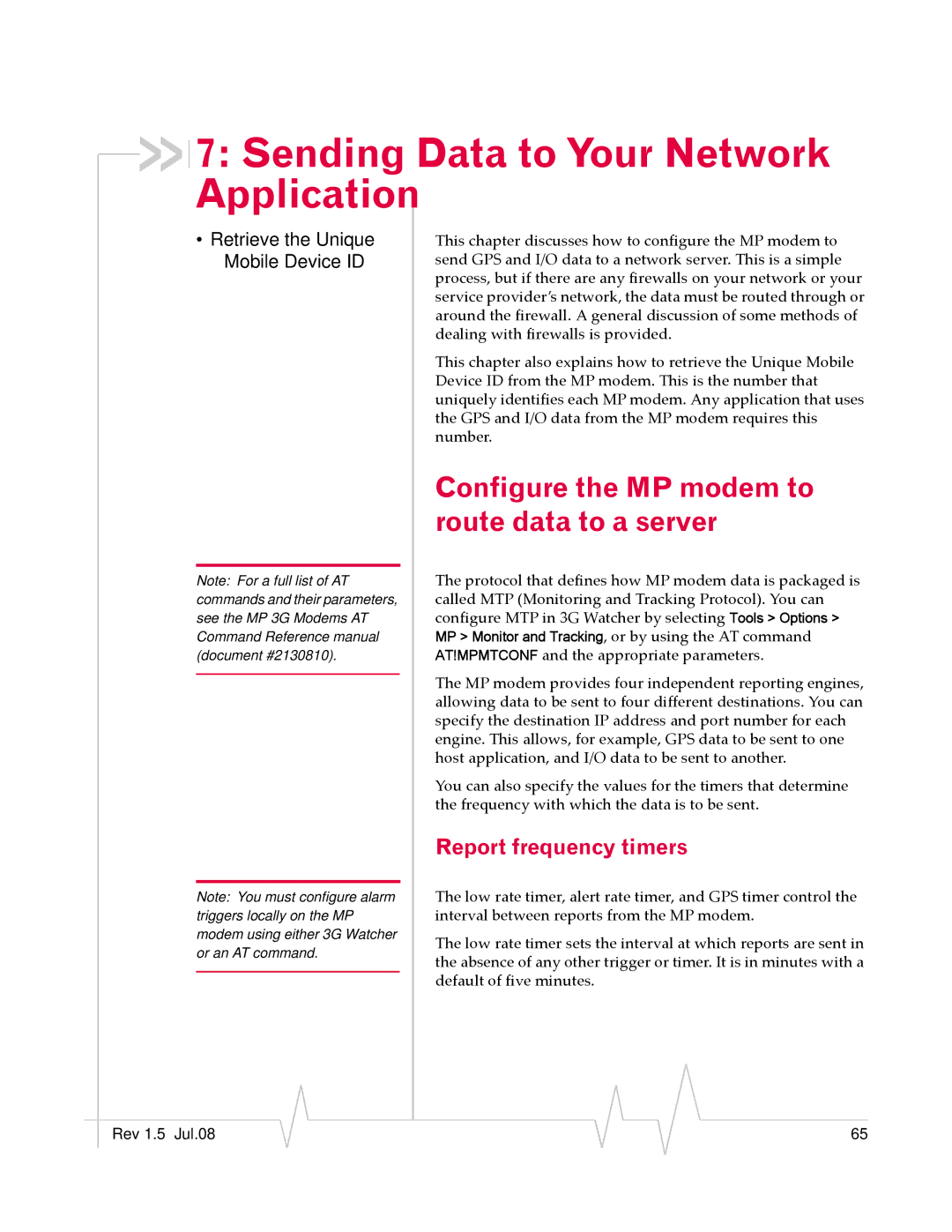 Sierra Wireless MP 880W manual Sending Data to Your Network Application, Configure the MP modem to, Route data to a server 