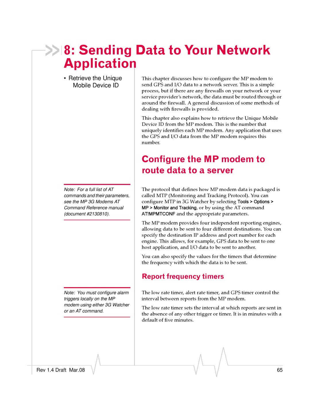 Sierra Wireless MP595W manual Sending Data to Your Network Application, Configure the MP modem to, Route data to a server 