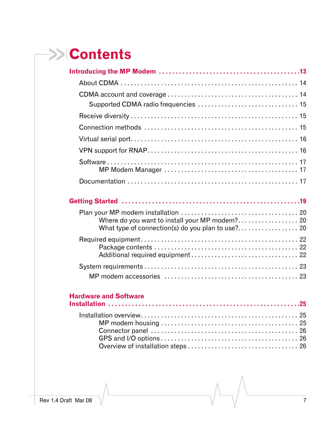 Sierra Wireless MP595W manual Contents 