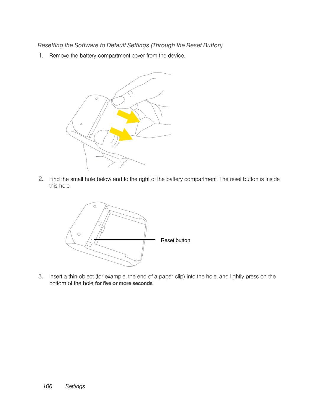 Sierra Wireless Overdrive manual Reset button Insert a thin object bottom of the hole 