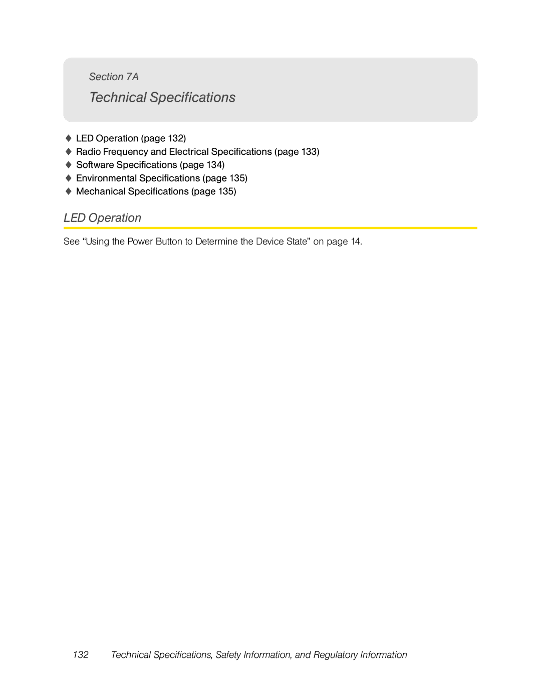 Sierra Wireless Overdrive manual Technical Specifications, LED Operation 