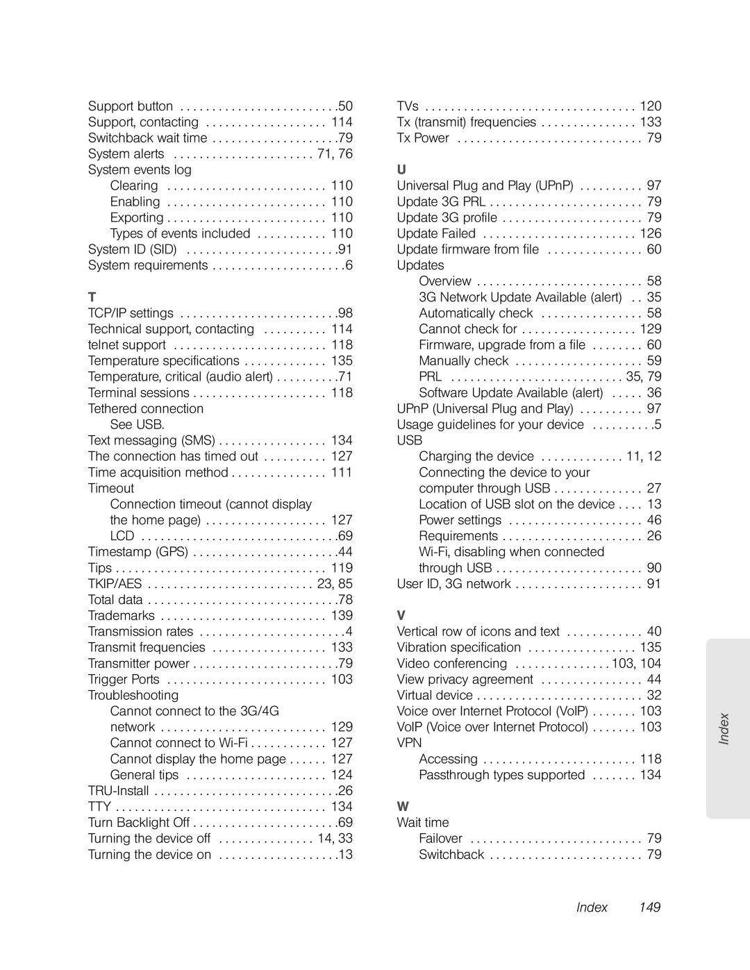 Sierra Wireless Overdrive manual Troubleshooting Cannot connect to the 3G/4G, User ID, 3G network, Wait time 