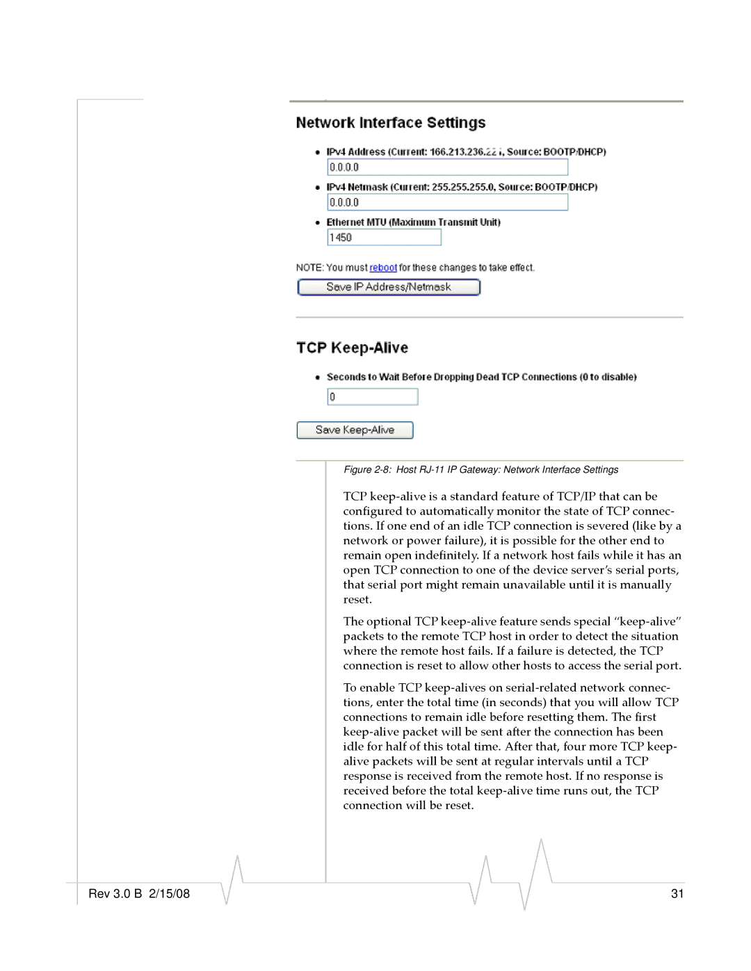 Sierra Wireless manual Host RJ-11 IP Gateway Network Interface Settings 