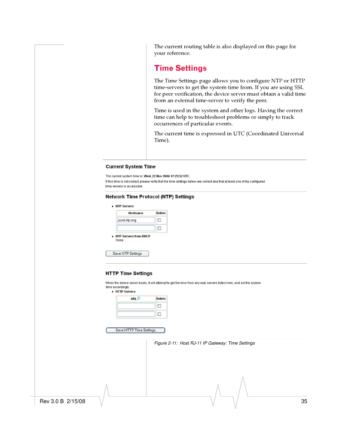 Sierra Wireless manual Host RJ-11 IP Gateway Time Settings 