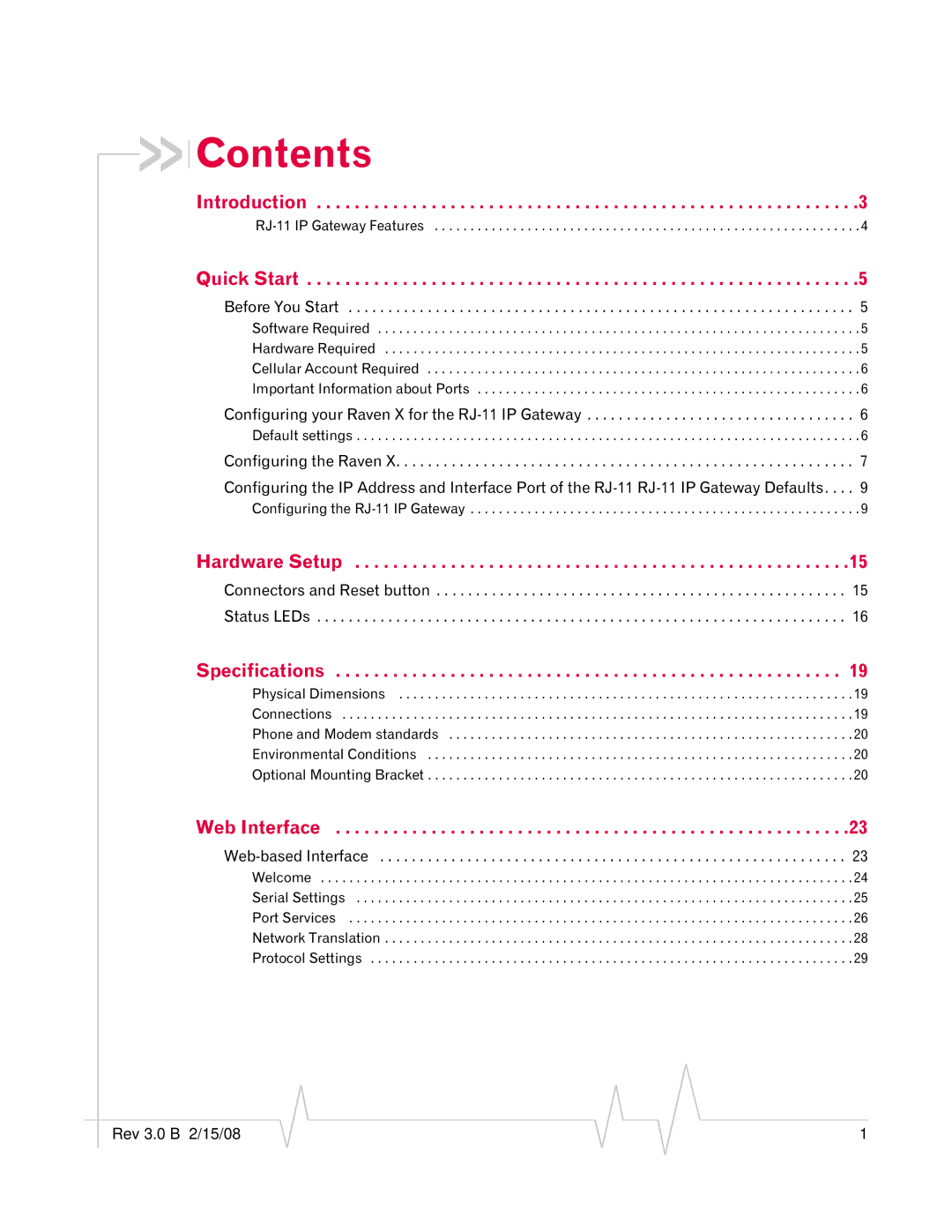 Sierra Wireless RJ-11 manual Contents 