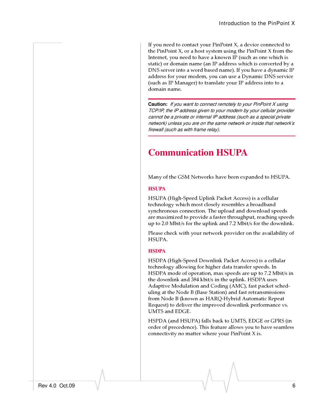 Sierra Wireless X HSUPA manual Communication Hsupa 